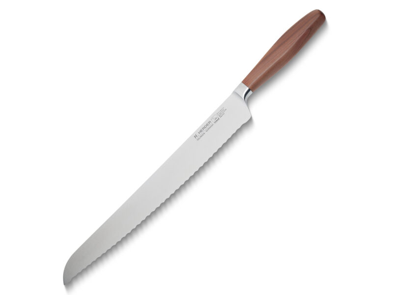 H.Herder Eterno Brotmesser extra groß – Italienische Form – 31cm Klinge – gedämpftes Pflaumenholz